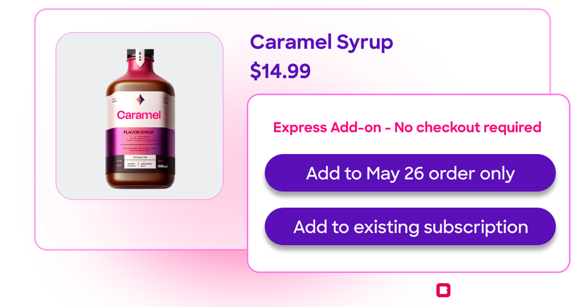 Curate product page add-ons